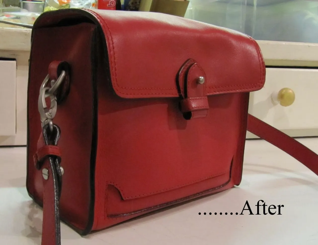 Leather seat recoloured and sealed by Leathermend Halifax