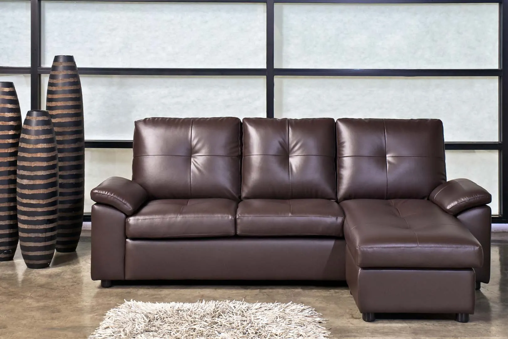Brown leather sofa restored by Leathermend leather repair specialists Halifax